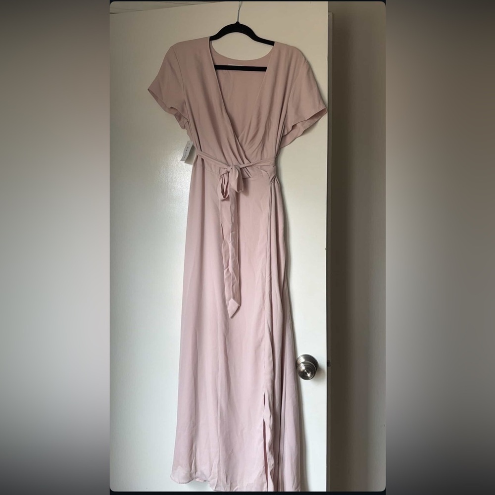 Babaton Light Pink Wrap Dress *pockets*